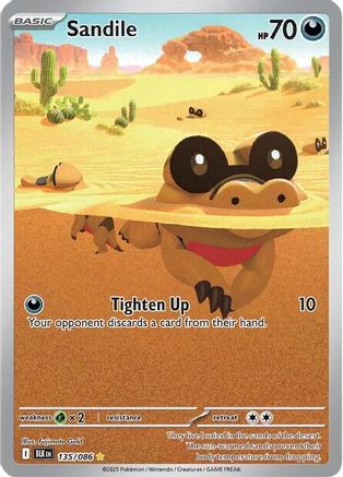 Sandile 135/086 Illustration Rare Black Bolt Holo NM/M