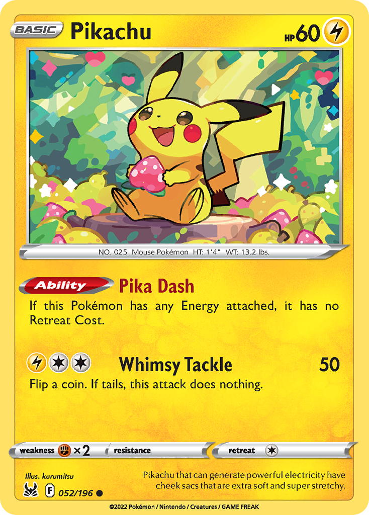 Pikachu 052/196 Common Lost Origin NM/M