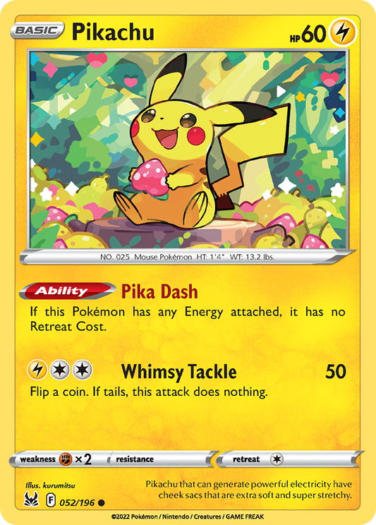 Pikachu 052/196 Common Lost Origin NM/M