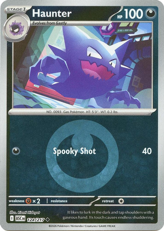 Haunter (Energy Symbol Pattern) 124/217 Reverse Holo Ascended Heroes NM/M