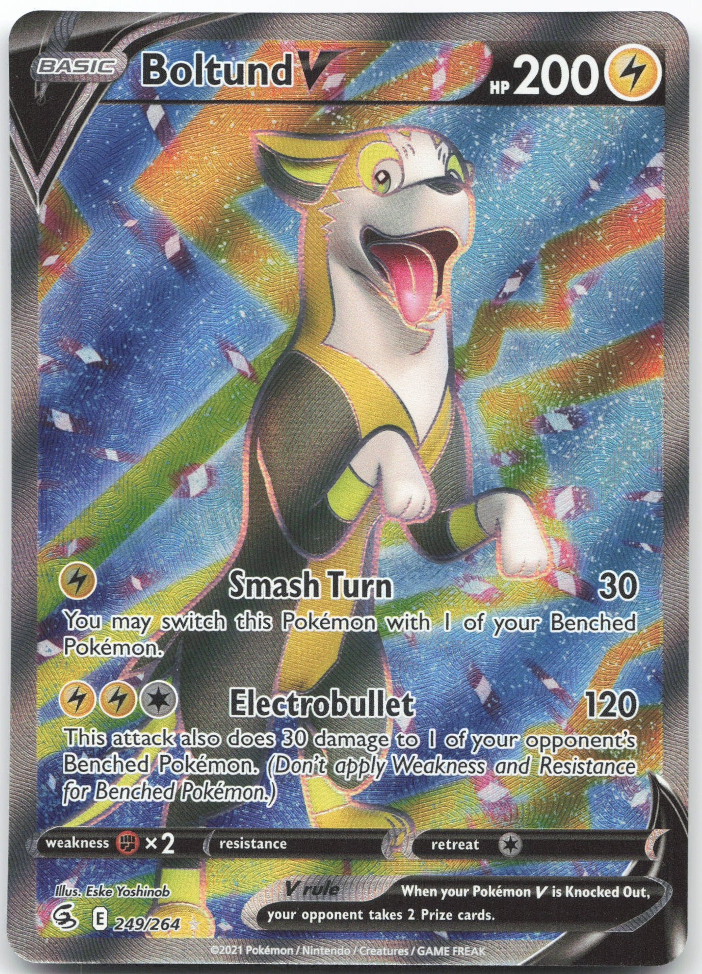 Boltund V (Full Art) Ultra Rare SWSH08: Fusion Strike 249/264 NM