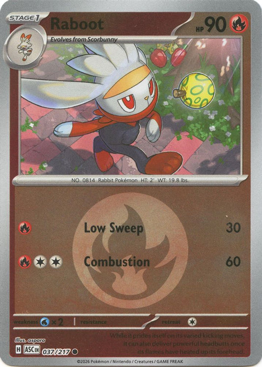 Raboot (Energy Symbol Pattern) 037/217 Common Reverse Holo Ascended Heroes NM/M