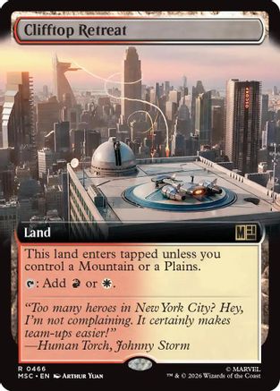 Clifftop Retreat (Extended Art) 466 Rare Commander: Marvel Super Heroes NM/M