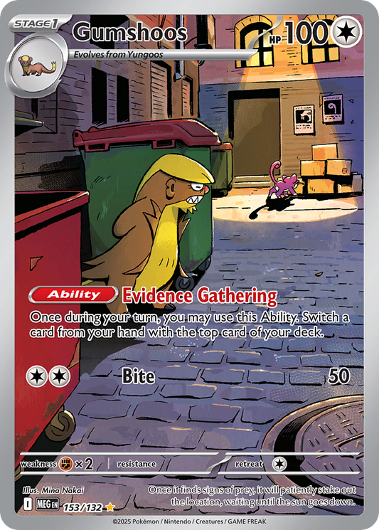 Gumshoos 153/132 Illustration Rare Mega Evolution NM/M
