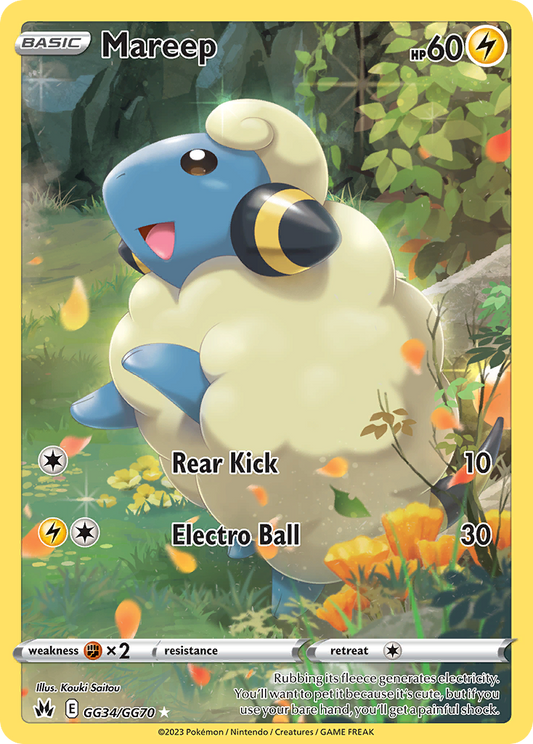 Mareep GG34/GG70 Trainer Gallery Rare Crown Zenith Galarian Gallery Holo NM/M