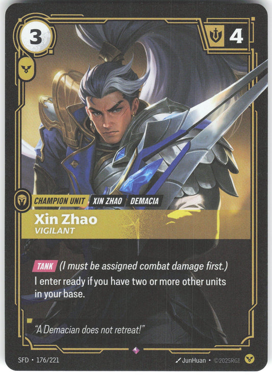 Xin Zhao - Vigilant Rare Spiritforged 176/221 NM