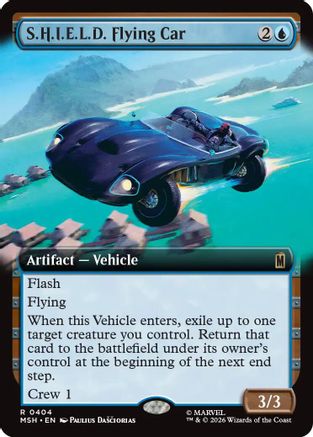 S.H.I.E.L.D. Flying Car (Extended Art) 404 Foil Rare Marvel Super Heroes NM/M
