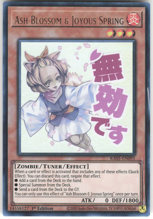 Ash Blossom & Joyous Spring Ultra Rare Rarity Collection 5 RA05-EN091 NM