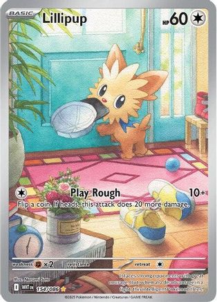 Lillipup 154/086 Illustration Rare White Flare Holo NM/M