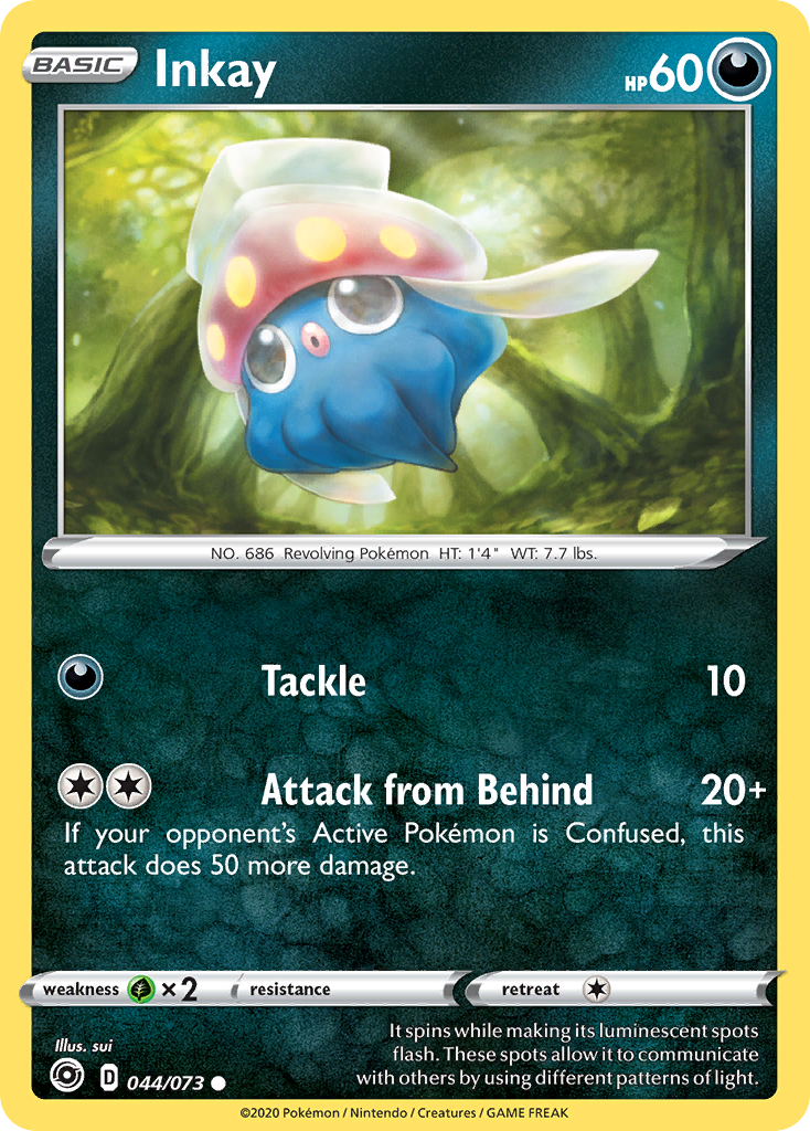 Inkay 044/073 Common Reverse Holo Champion's Path NM/LP