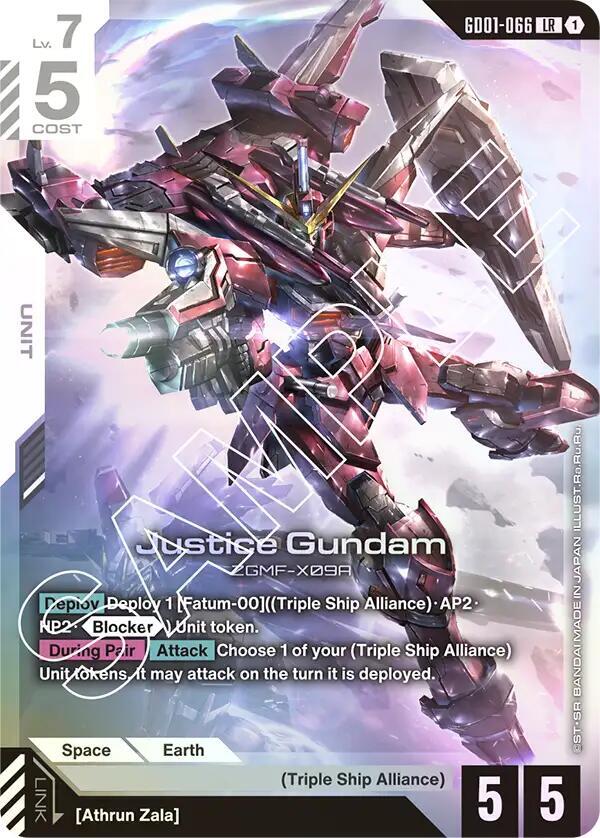 Justice Gundam GD01-066 LR Newtype Rising NM/M