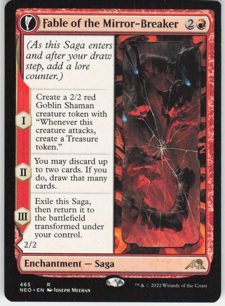 Fable of the Mirror-Breaker (Extended Art) R Kamigawa: Neon Dynasty 465 NM