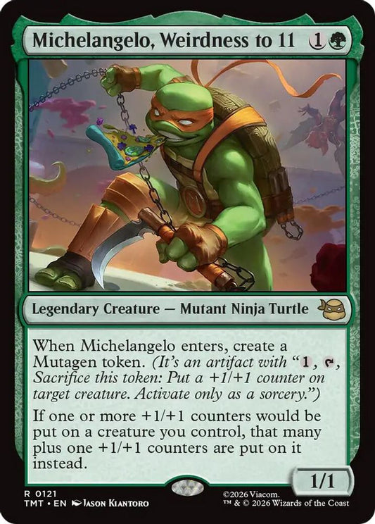 Michelangelo, Weirdness to 11 0121 Foil Rare Teenage Mutant Ninja Turtles NM/M