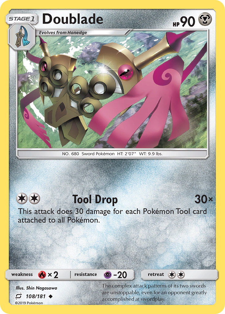 Doublade 108/181 Uncommon Reverse Holo Team Up NM/LP