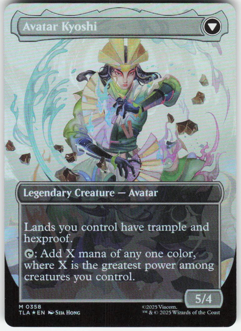 The Legend of Kyoshi (Borderless Foil) M Avatar: The Last Airbender 358 NM (Back)