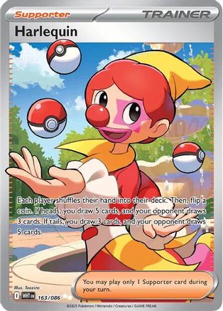 Harlequin 163/086 Ultra Rare White Flare Holo NM/M