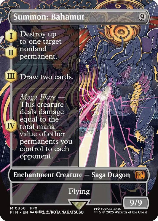 Summon: Bahamut (Borderless) 356 Mythic FINAL FANTASY NM/M