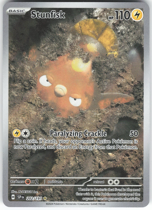 Stunfisk - Illustration Rare SV08: Surging Sparks 202/191 NM