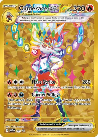 Cinderace ex 163 Promo Scarlet & Violet Promo Holo NM/M