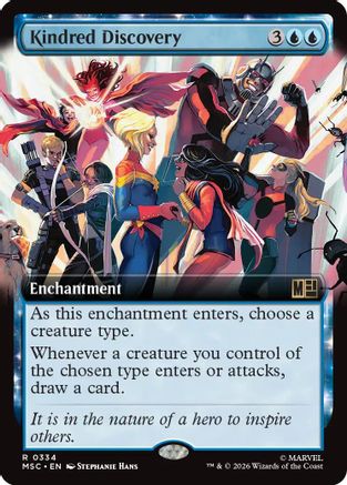 Kindred Discovery (Extended Art) 334 Rare Commander: Marvel Super Heroes NM/M