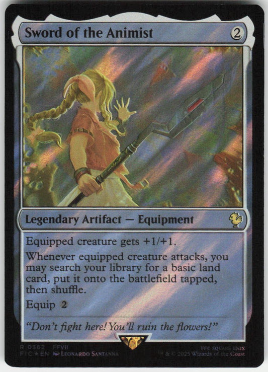 Sword of the Animist (Surge Foil) R Commander: FINAL FANTASY 362 NM