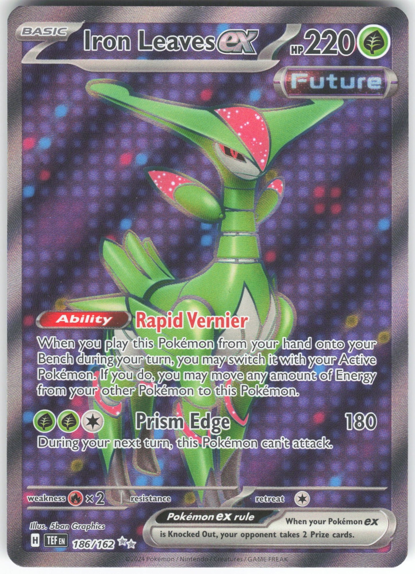 Iron Leaves ex - Ultra Rare SV05: Temporal Forces 186/162 NM