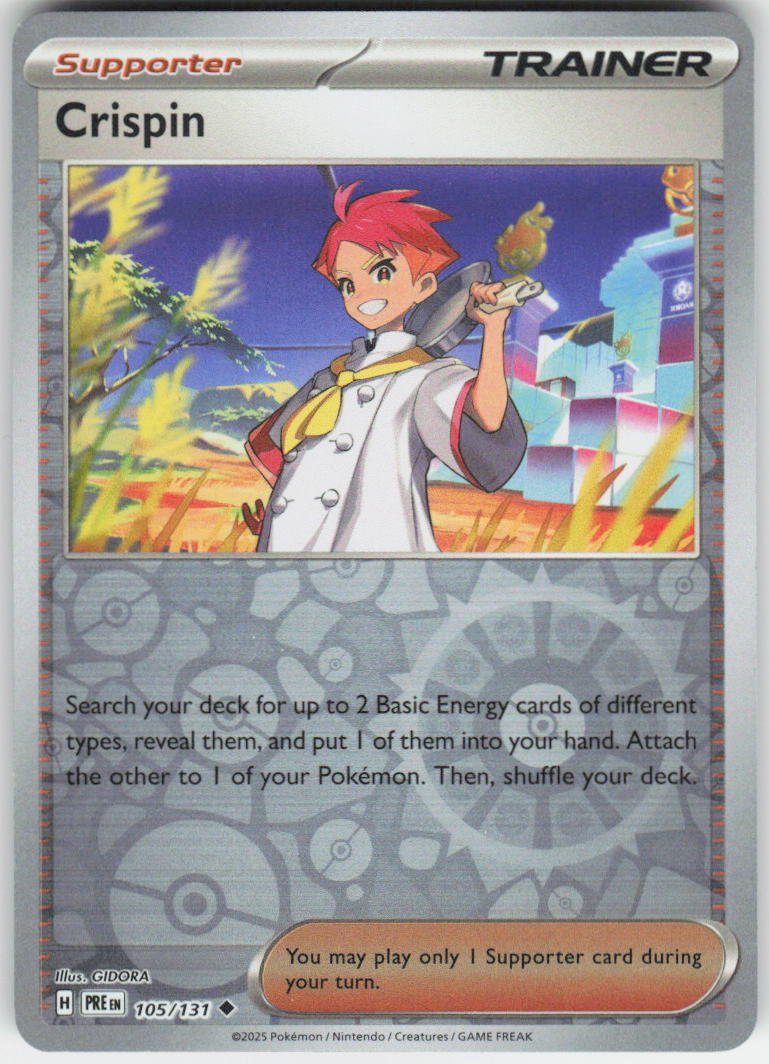 Crispin - Uncommon SV: Prismatic Evolutions 105/131 NM Rev Holo