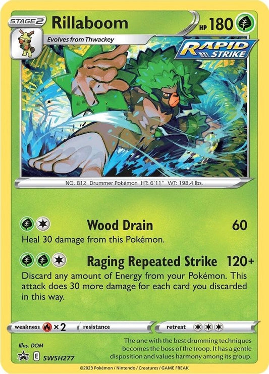 Rillaboom SWSH277 Promo Sword & Shield Promo Holo NM/LP
