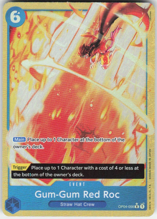 Gum-Gum Red Roc (Alternate Art) R Premium Booster -The Best- OP04-056 NM