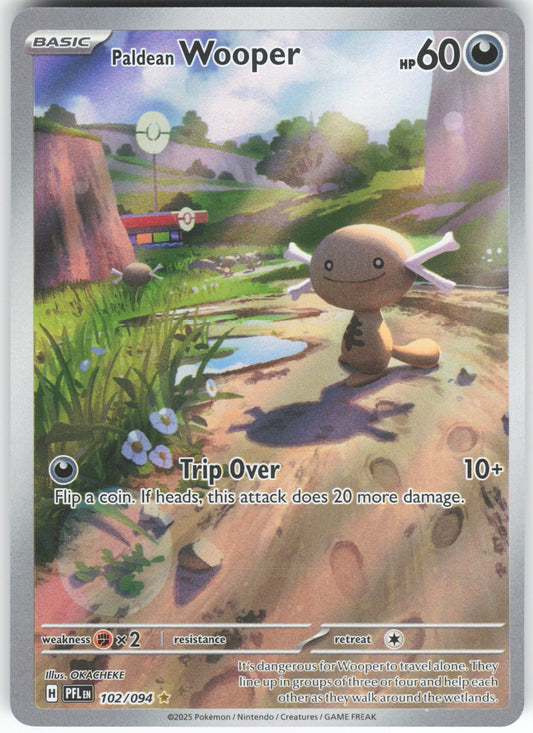 Paldean Wooper Illustration Rare ME02: Phantasmal Flames 102/094 NM