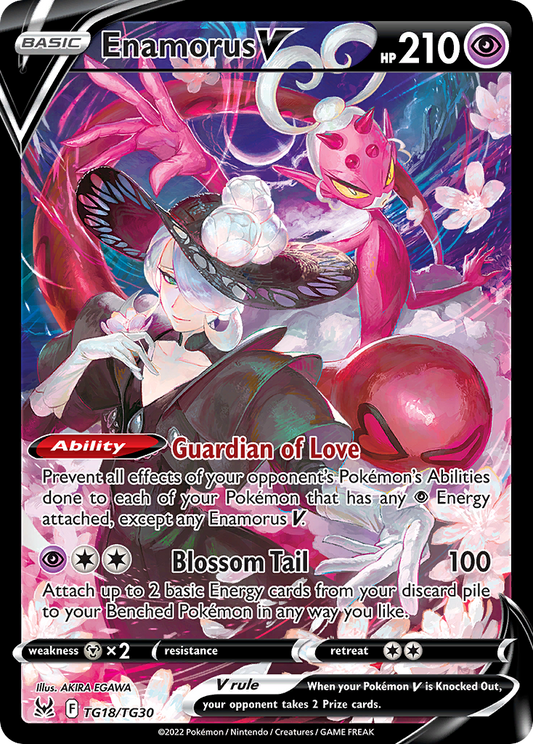 Enamorus V TG18/TG30 V Rare Lost Origin Trainer Gallery Holo NM/M