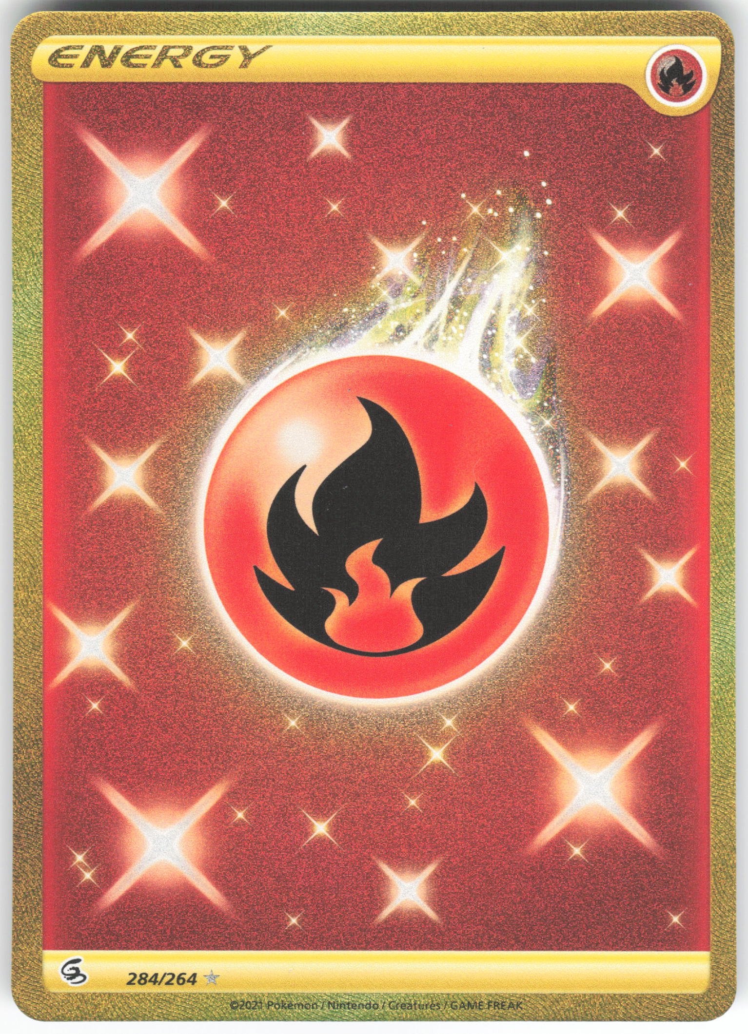 Fire Energy (Secret) Secret Rare SWSH08: Fusion Strike 284/264 NM