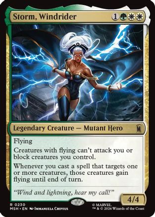 Storm, Windrider 230 Foil Rare Marvel Super Heroes NM/M