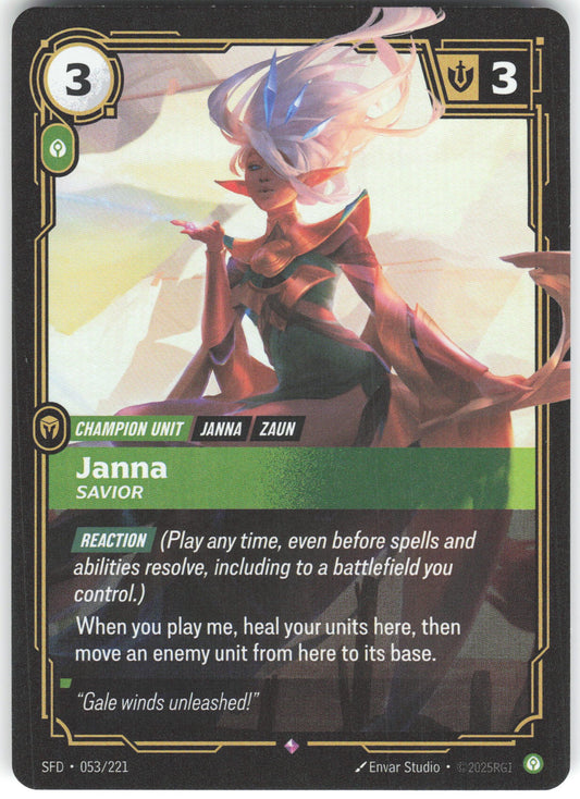 Janna - Savior Rare Spiritforged 053/221 NM