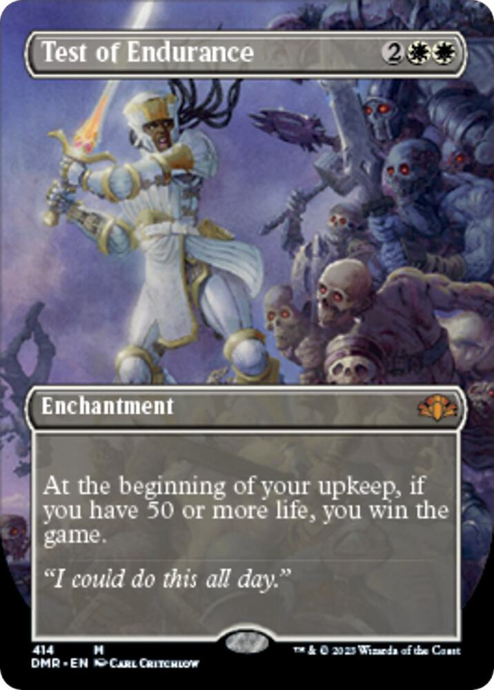 Test of Endurance (Borderless) 414 Mythic Dominaria Remastered Foil NM/M