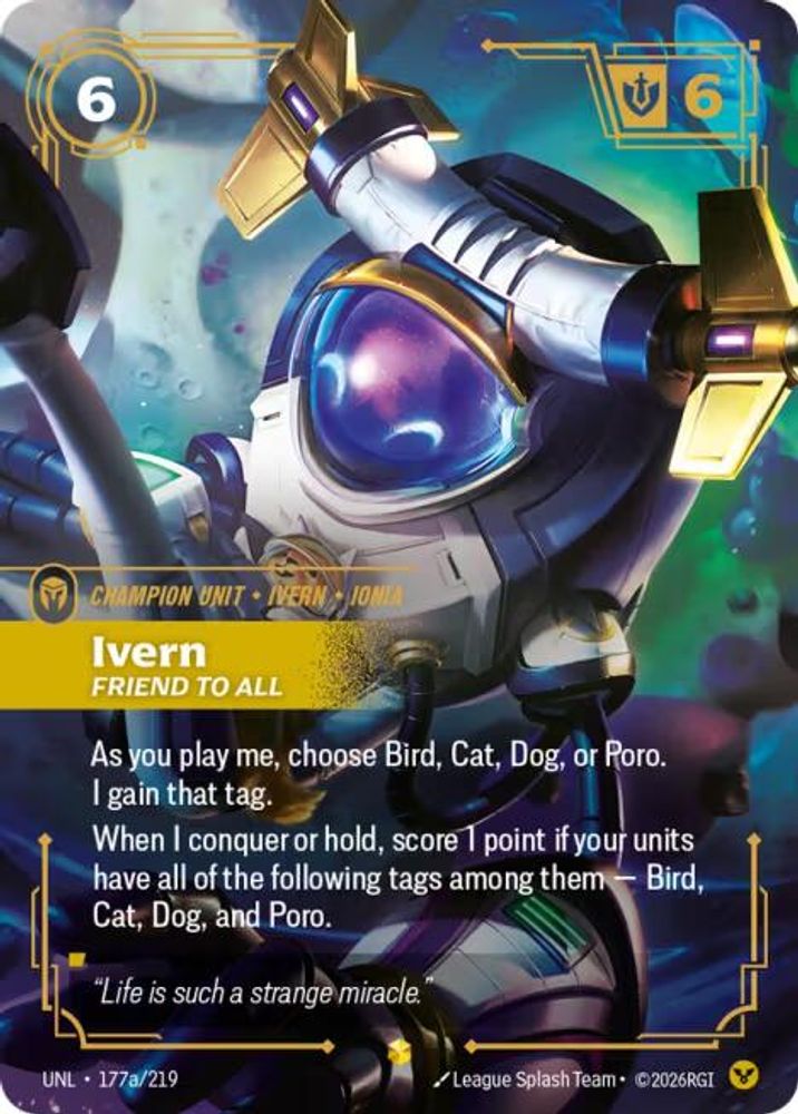 Ivern - Friend to All (Alternate Art) 177A/219 Showcase Unleashed NM/M
