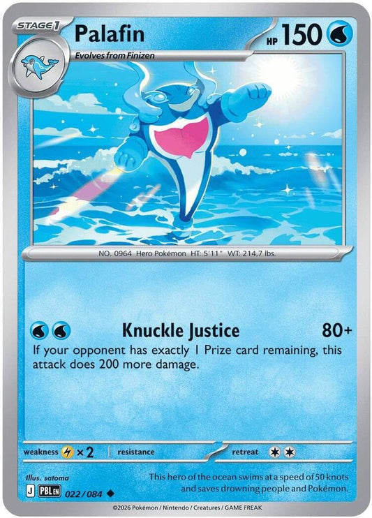 Palafin 022/084 Uncommon Reverse Holo Pitch Black NM/M