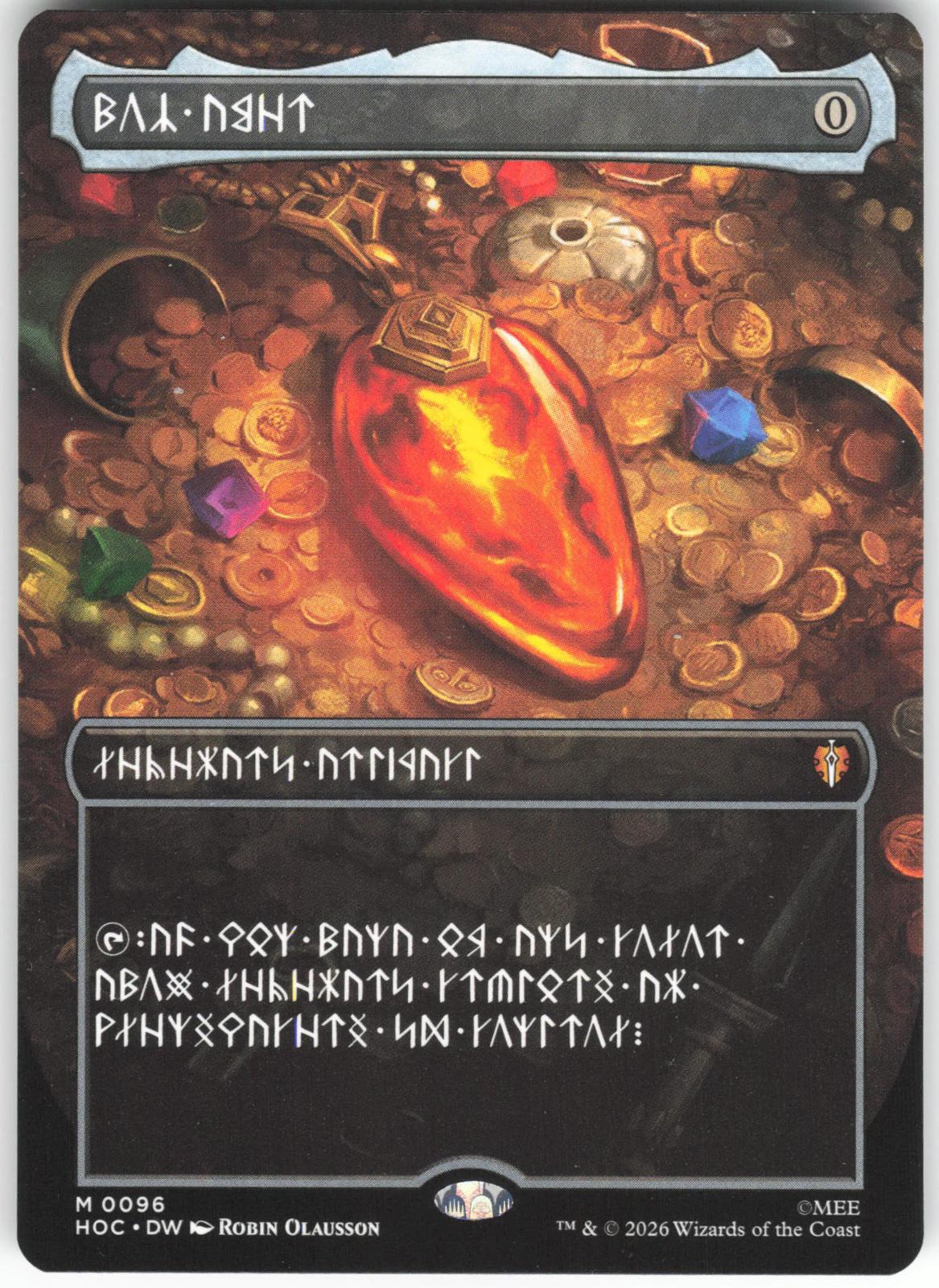 Mox Amber (Borderless) (Dwarvish) 96 Mythic The Hobbit: Eternal-Legal NM/M