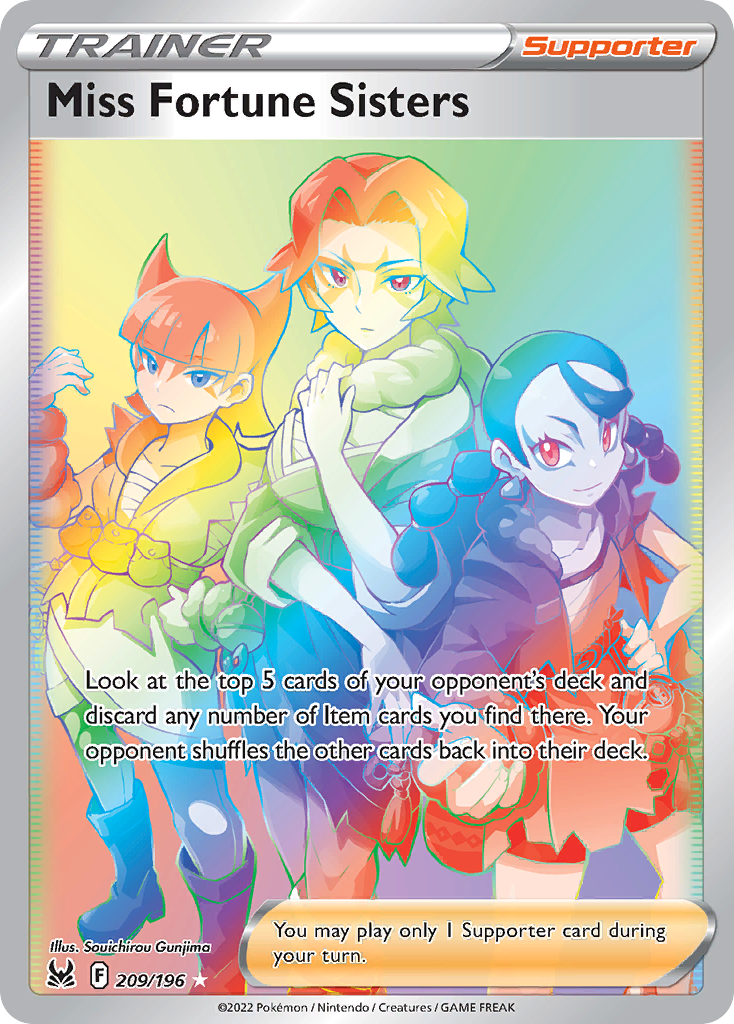 Miss Fortune Sisters 209/196 Rainbow Rare Lost Origin NM/M