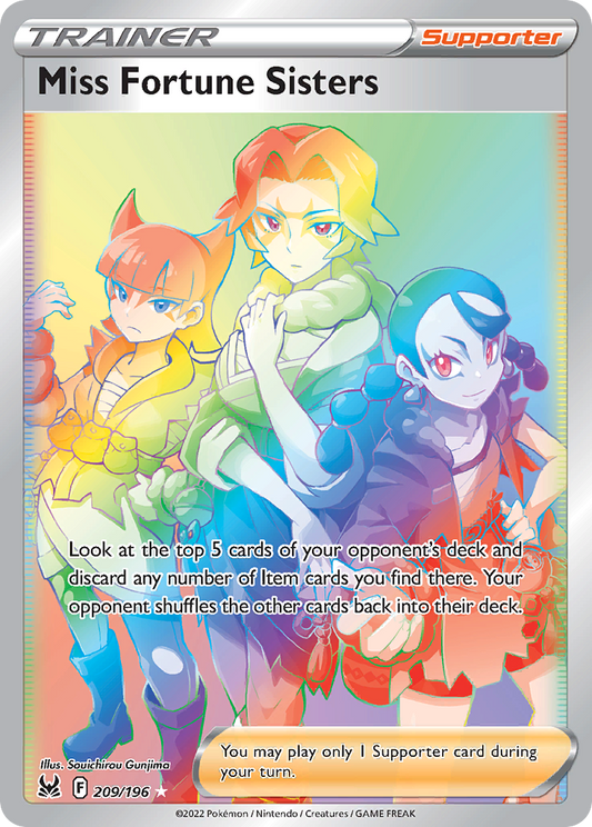 Miss Fortune Sisters 209/196 Rainbow Rare Lost Origin NM/M