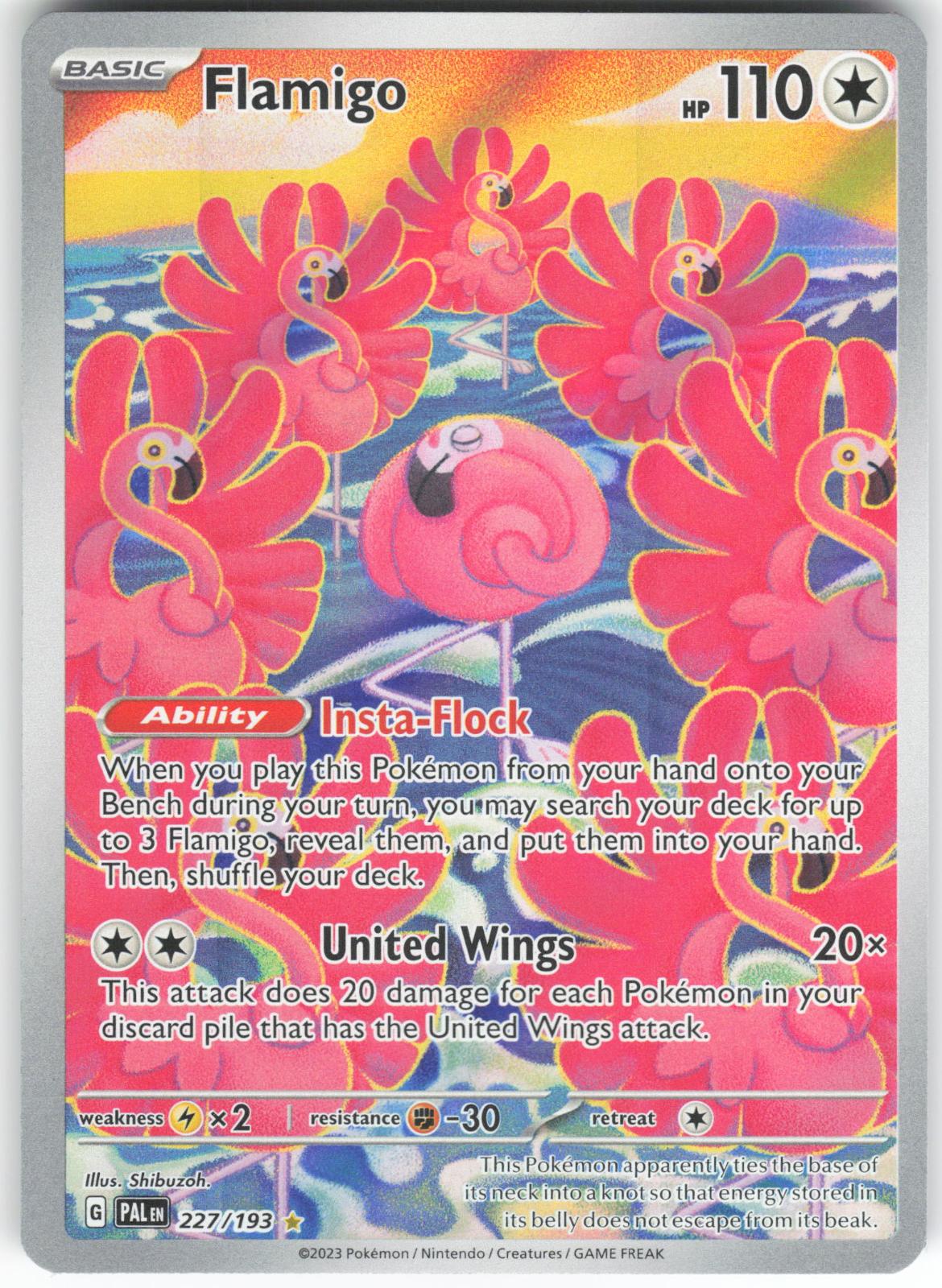 Flamigo (oc) 227/193 Illustration Rare Paldea Evolved NM/M