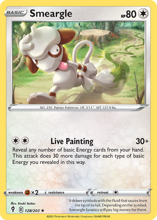 Smeargle 128/203 Rare Reverse Holo Evolving Skies NM/LP