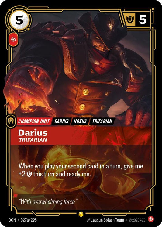 Darius - Trifarian (Alternate Art) 027A/298 Showcase Origins NM/M