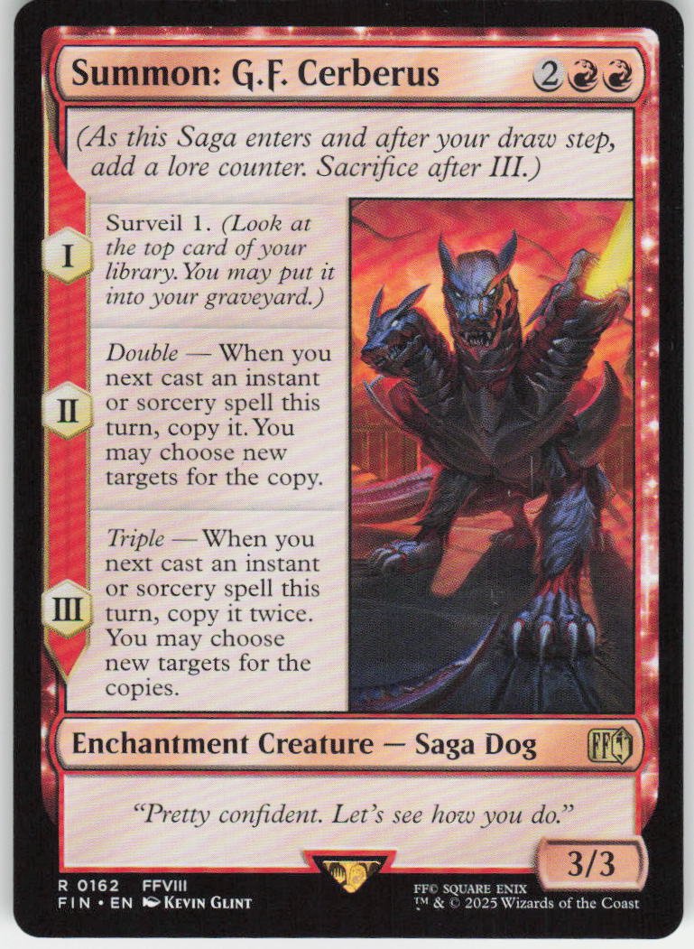 Summon: G.F. Cerberus R FINAL FANTASY 162 NM