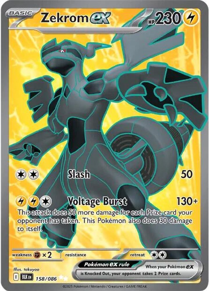 Zekrom ex 158/086 Ultra Rare Black Bolt Holo NM/M