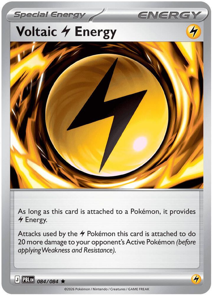 Voltaic Lightning Energy 084/084 Rare Reverse Holo Pitch Black NM/M
