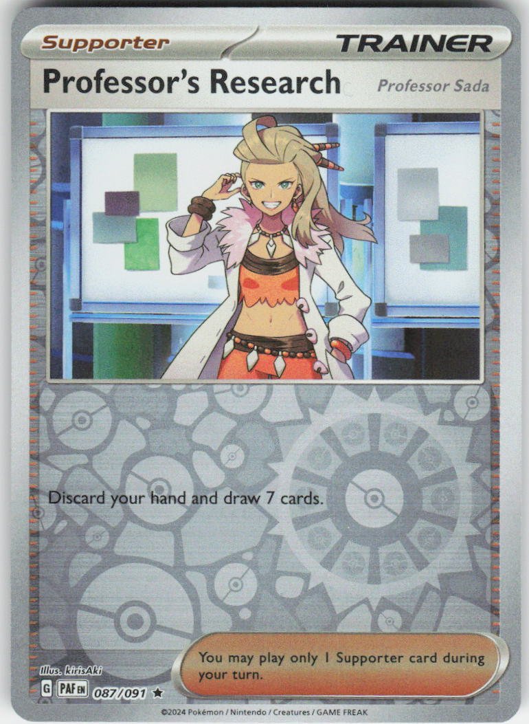 Professor's Research - Rare SV: Paldean Fates 087/091 NM Rev Holo