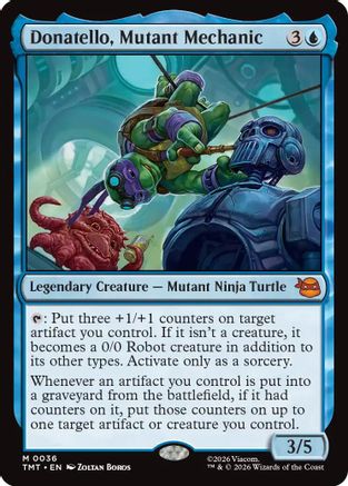 Donatello, Mutant Mechanic 0036 Foil Mythic Teenage Mutant Ninja Turtles NM/M