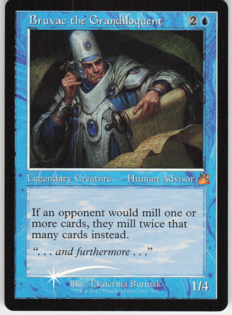 Bruvac the Grandiloquent (Retro Frame Foil) M Ravnica Remastered 309 NM