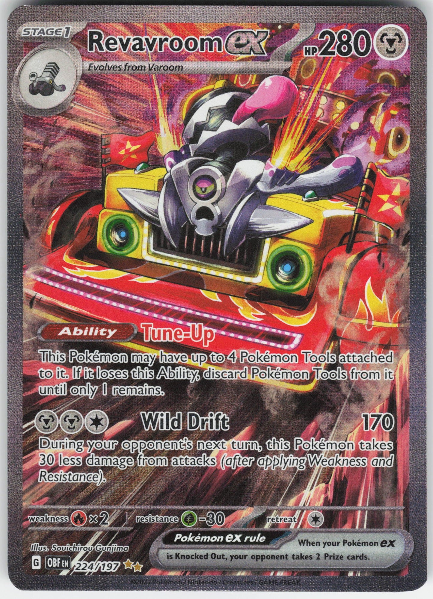 Revavroom ex - Special Illustration Rare SV03: Obsidian Flames 224/197 NM